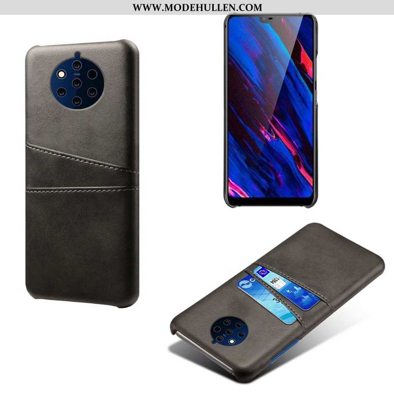 Hülle Nokia 9 Pureview Leder Karte Qualität Anti-sturz Handy Grau