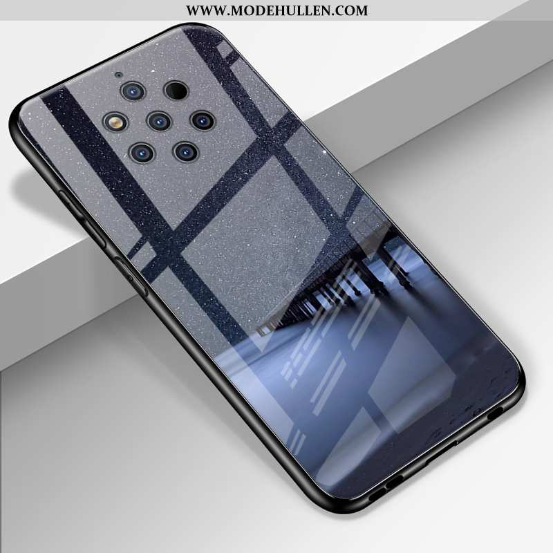 Hülle Nokia 9 Pureview Schutz Glas Case Silikon Angepasst Anti-sturz Schwer Schwarz