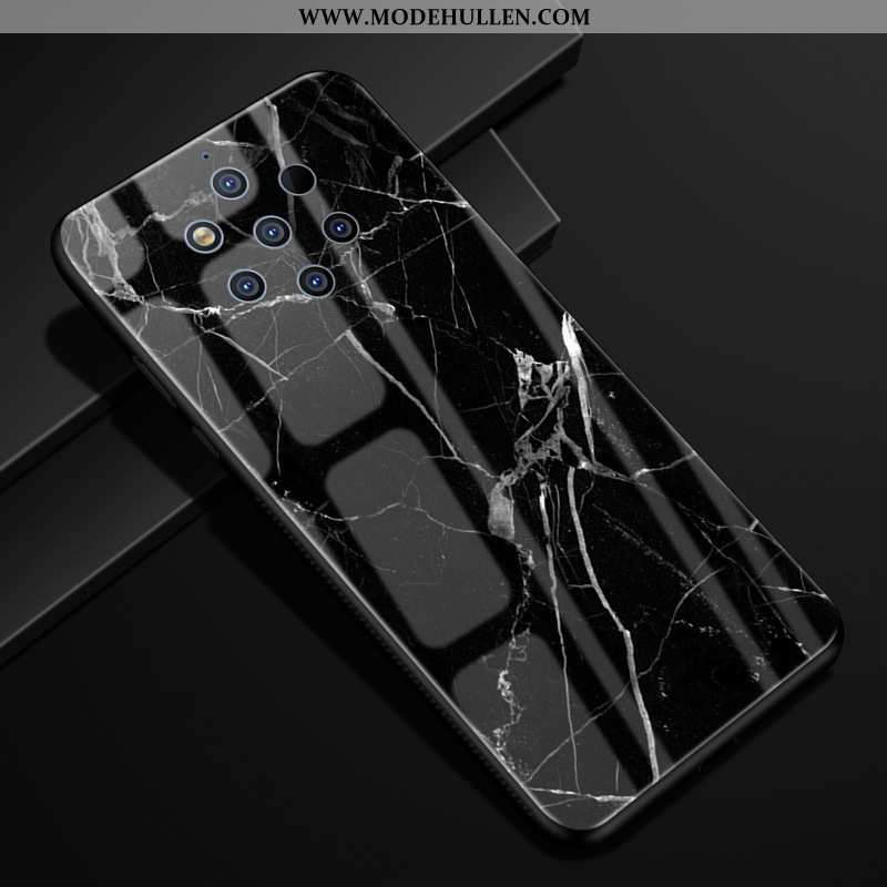 Hülle Nokia 9 Pureview Schutz Glas Handy Lila Anti-sturz Case Farbverlauf
