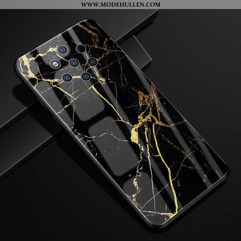 Hülle Nokia 9 Pureview Schutz Glas Handy Lila Anti-sturz Case Farbverlauf