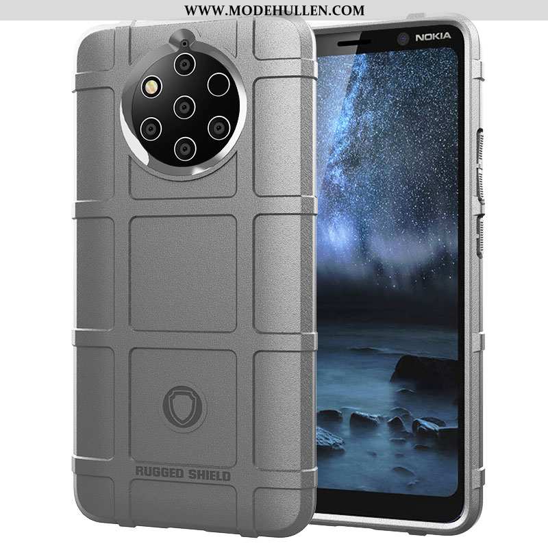 Hülle Nokia 9 Pureview Schutz Magnetismus Handy Pu Anti-sturz Case Army Grün