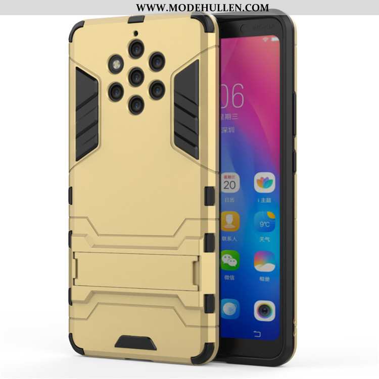 Hülle Nokia 9 Pureview Schutz Unsichtbar Gold Case Handy Rüstung