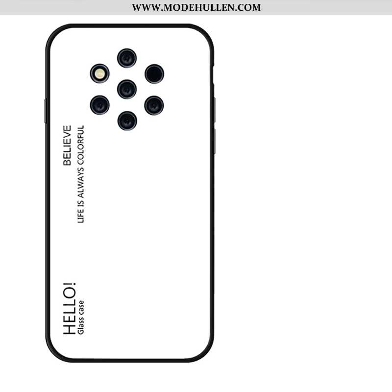 Hülle Nokia 9 Pureview Trend Schutz Glas Case Handy Lila