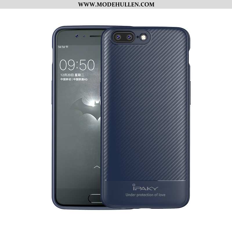 Hülle Oneplus 5 Silikon Schutz Faser Handy Schwarz Case