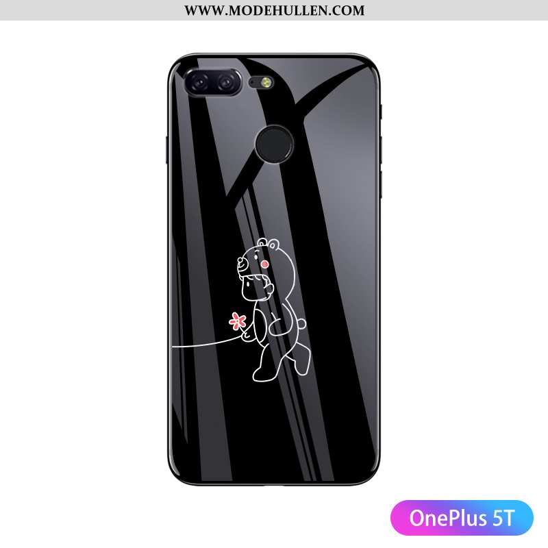 Hülle Oneplus 5t Glas Persönlichkeit Trend Schwarz Angepasst Super Liebhaber