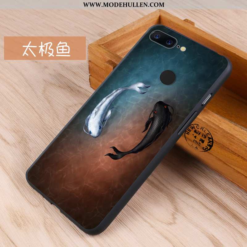 Hülle Oneplus 5t Nubuck Kreativ Anti-sturz Silikon Weiche Schwarz