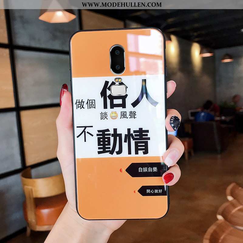 Hülle Oneplus 6 Trend Weiche Handy Schutz Persönlichkeit Silikon Liebhaber Orange