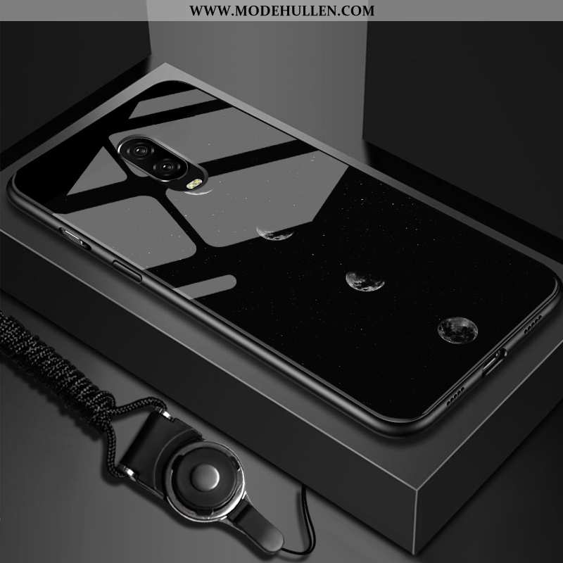 Hülle Oneplus 6t Glas Nubuck Persönlichkeit Kreativ Case Schwer Dünne Weiße