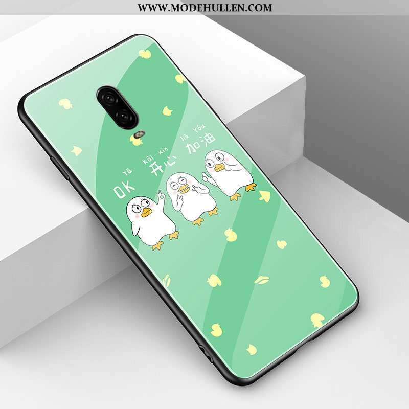 Hülle Oneplus 6t Karikatur Nette Rot Einfach Anti-sturz Case Einfassung Rote