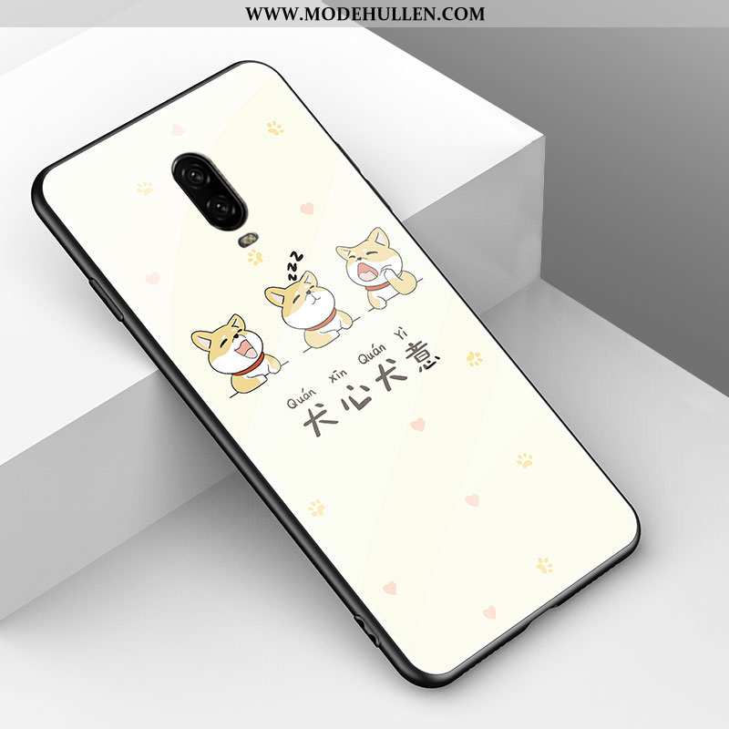 Hülle Oneplus 6t Karikatur Nette Rot Einfach Anti-sturz Case Einfassung Rote