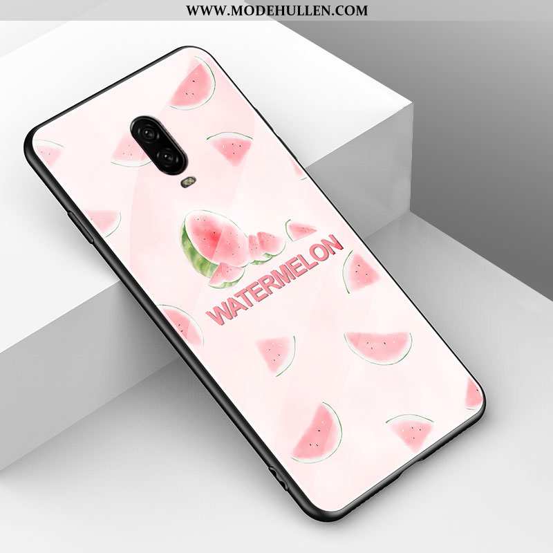 Hülle Oneplus 6t Karikatur Nette Rot Einfach Anti-sturz Case Einfassung Rote