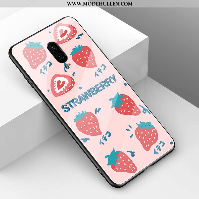 Hülle Oneplus 6t Karikatur Nette Rot Einfach Anti-sturz Case Einfassung Rote