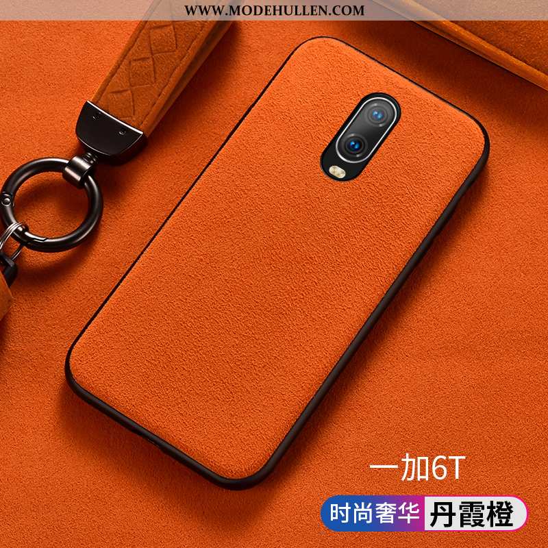 Hülle Oneplus 6t Kreativ Weiche Anti-sturz Handy Schutz Silikon Orange