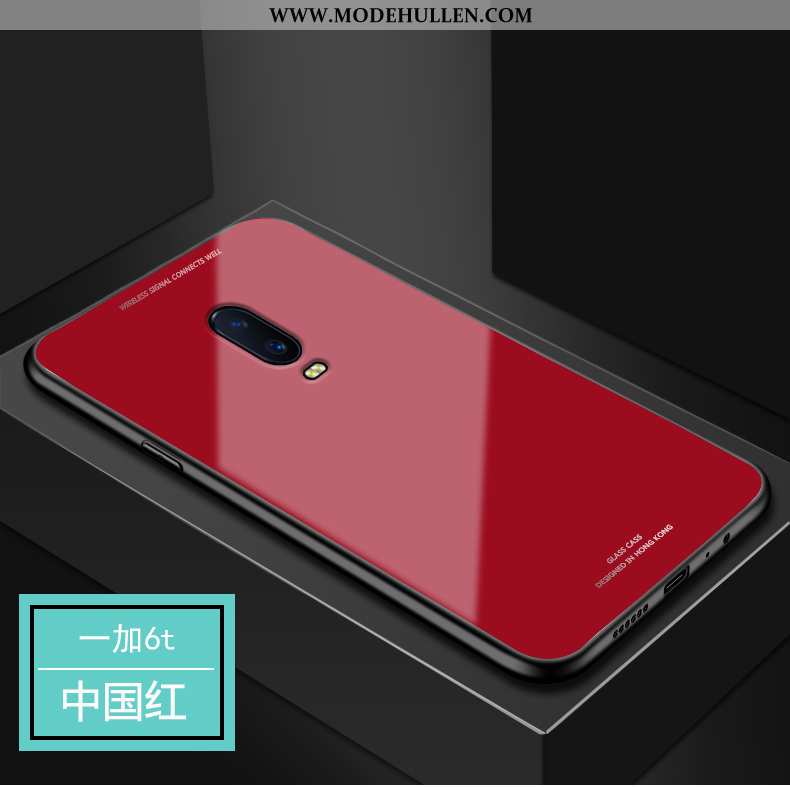 Hülle Oneplus 6t Schutz Glas Liebhaber Anti-sturz Alles Inklusive Rot Rote