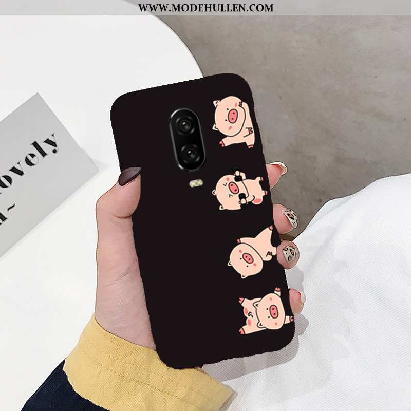 Hülle Oneplus 6t Weiche Dünne Nubuck Handy Nette Karikatur Alles Inklusive Rote