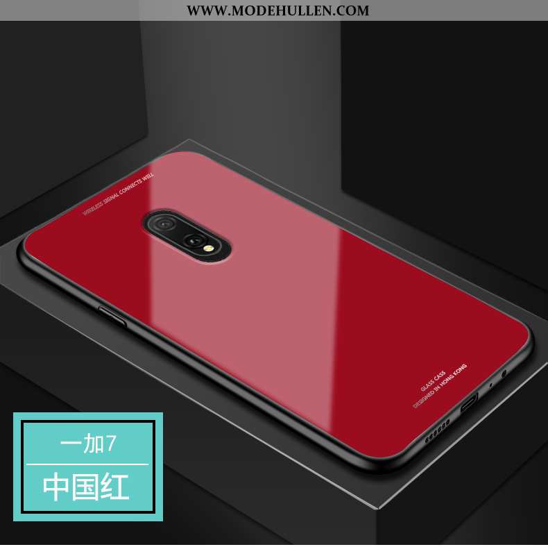 Hülle Oneplus 7 Glas Schutz Alles Inklusive Liebhaber Handy Case Rote