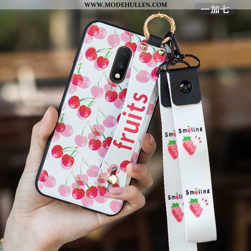 Hülle Oneplus 7 Kreativ Trend Weiche Nubuck Kunst Mini Schutz Rote