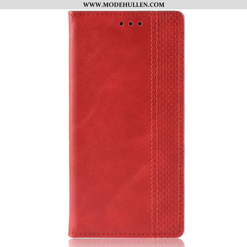 Hülle Oneplus 7 Lederhülle Leder Handy Clamshell Rot Anti-sturz Magnetismus Rote