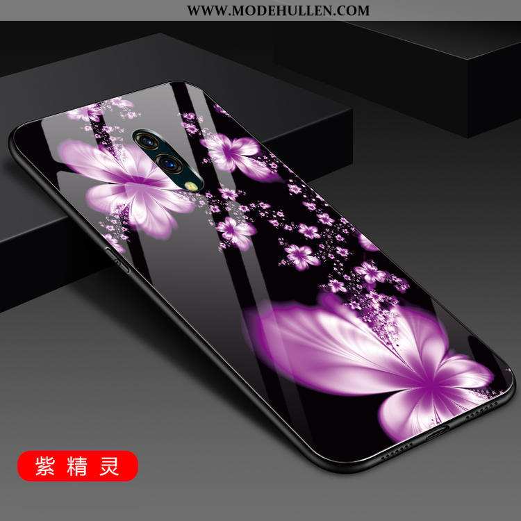 Hülle Oneplus 7 Mode Hängende Verzierungen Handy Spiegel Glas Halterung Schwarz