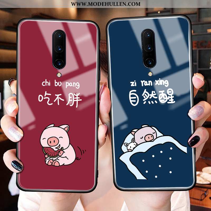 Hülle Oneplus 7 Pro Nette Trend Case Karikatur Dünne Netto Rot Rot Rote