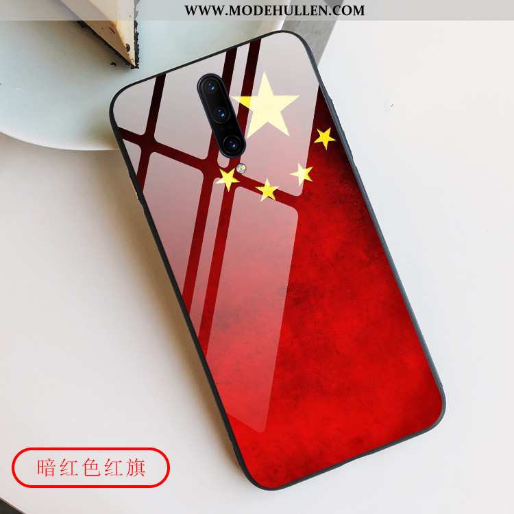 Hülle Oneplus 7 Pro Schutz Glas Sterne Handy Rot Chinesische Art Rote