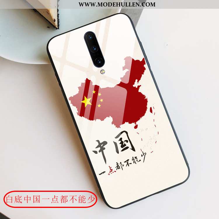 Hülle Oneplus 7 Pro Schutz Glas Sterne Handy Rot Chinesische Art Rote