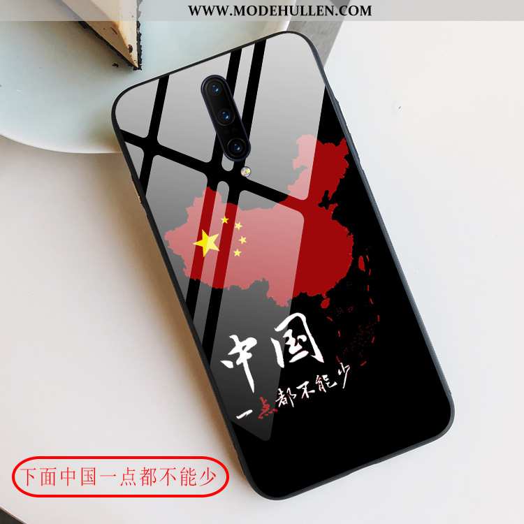 Hülle Oneplus 7 Pro Schutz Glas Sterne Handy Rot Chinesische Art Rote