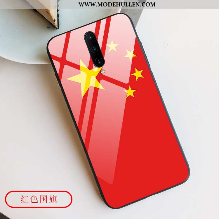 Hülle Oneplus 7 Pro Schutz Glas Sterne Handy Rot Chinesische Art Rote