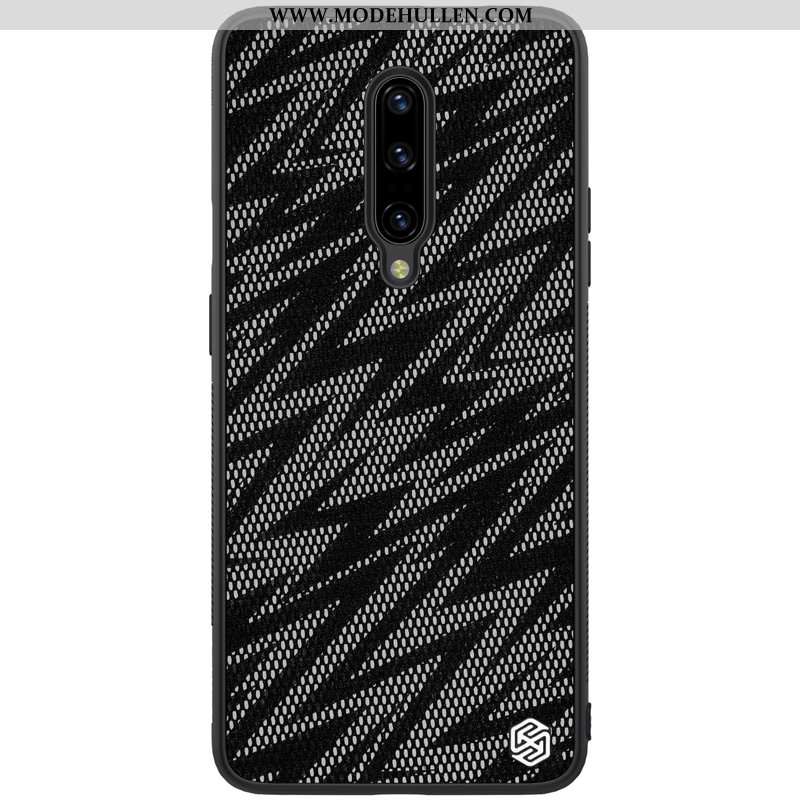 Hülle Oneplus 7 Pro Schutz Reflektierte Schwarz Case Handy Gold