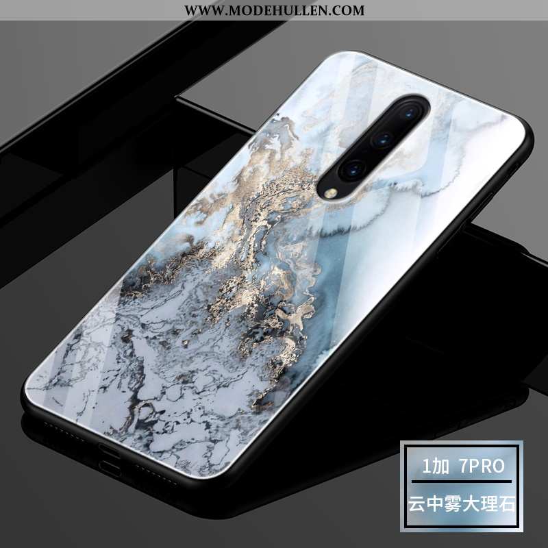 Hülle Oneplus 7 Pro Silikon Schutz Handy Glas Grün Schwer Case