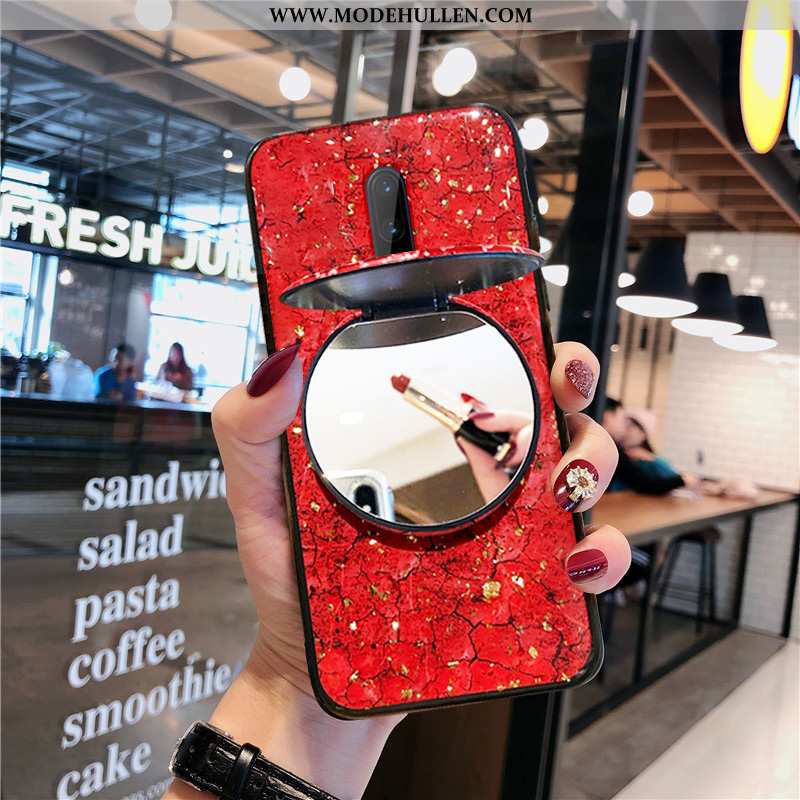 Hülle Oneplus 7 Pro Trend Schutz Muster Mini Netto Rot Case Neu Rote