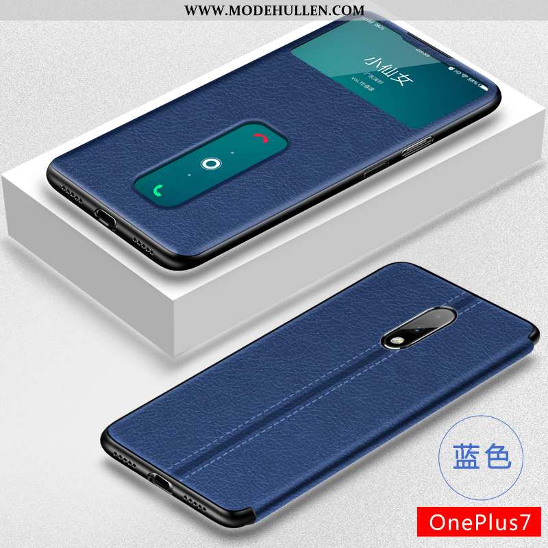 Hülle Oneplus 7 Schutz Lederhülle High-end Super Kreativ Case Weiche Braun