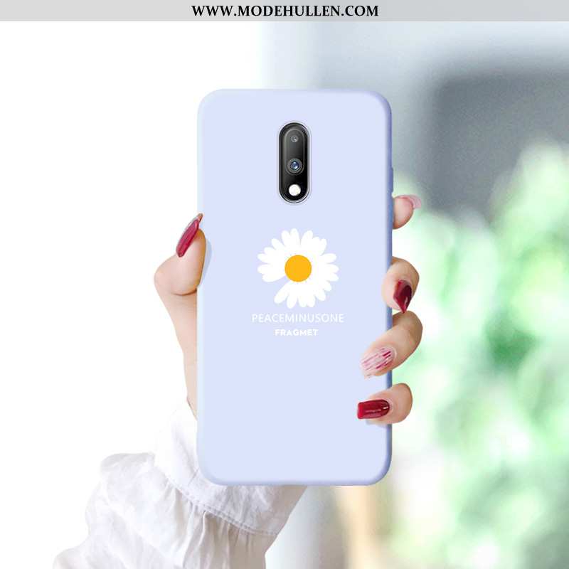 Hülle Oneplus 7 Silikon Schutz Einfach Trend Case Blau