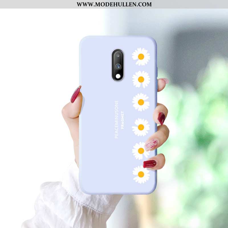 Hülle Oneplus 7 Silikon Schutz Einfach Trend Case Blau