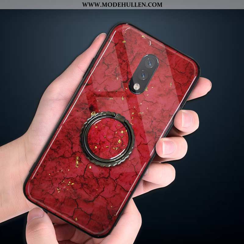 Hülle Oneplus 7 Weiche Silikon Schutz Rot Luxus Handy Case Lila