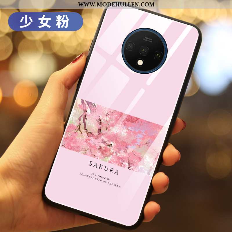 Hülle Oneplus 7t Dünne Silikon Case High-end Blumen Alles Inklusive Super Lila