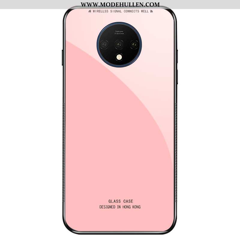 Hülle Oneplus 7t Glas Rosa Case Schwer Handy