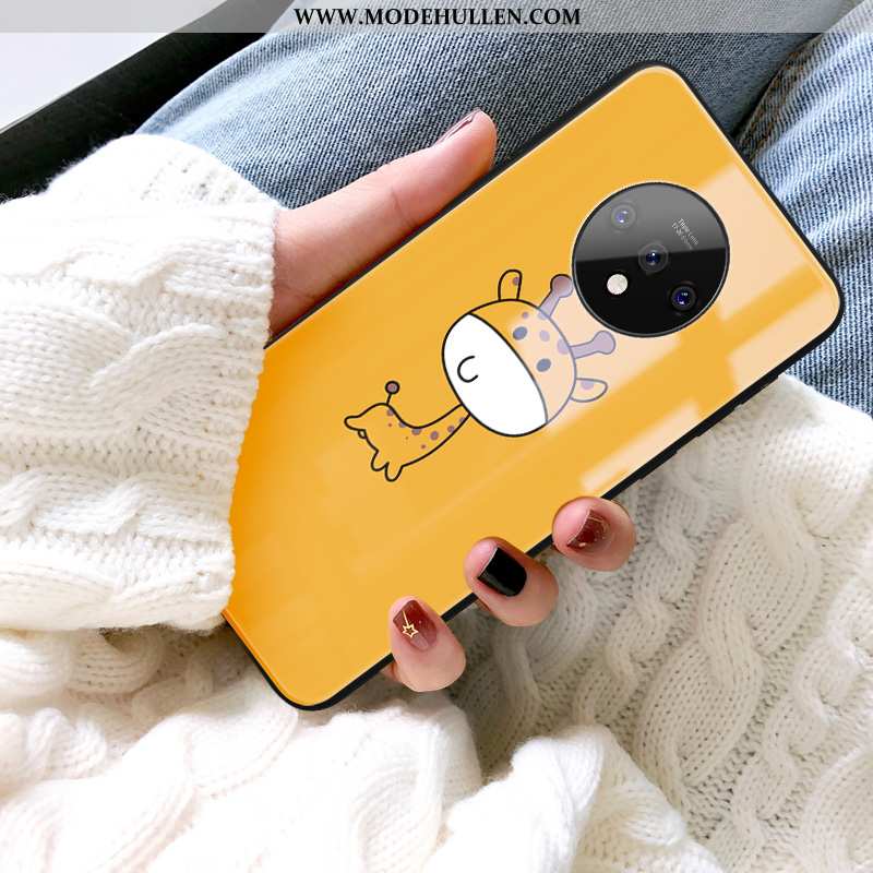 Hülle Oneplus 7t Kreativ Karikatur Case Glas Persönlichkeit Frisch Gelbe