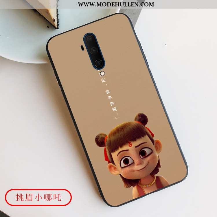 Hülle Oneplus 7t Pro Dünne Silikon Case Khaki Handy Netto Rot