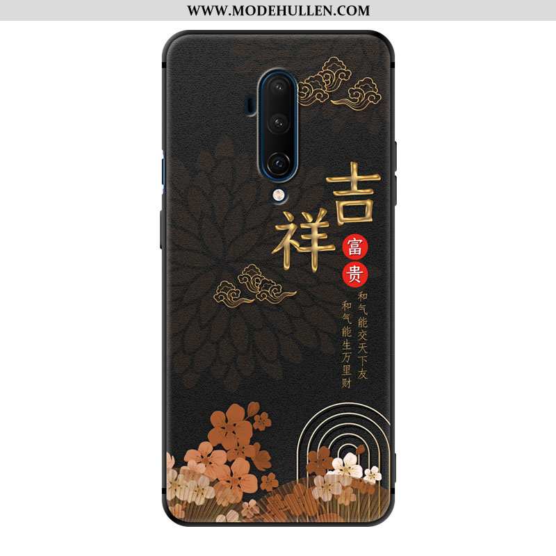 Hülle Oneplus 7t Pro Retro Trend Chinesische Art Einfach Wind Persönlichkeit Mini Schwarz