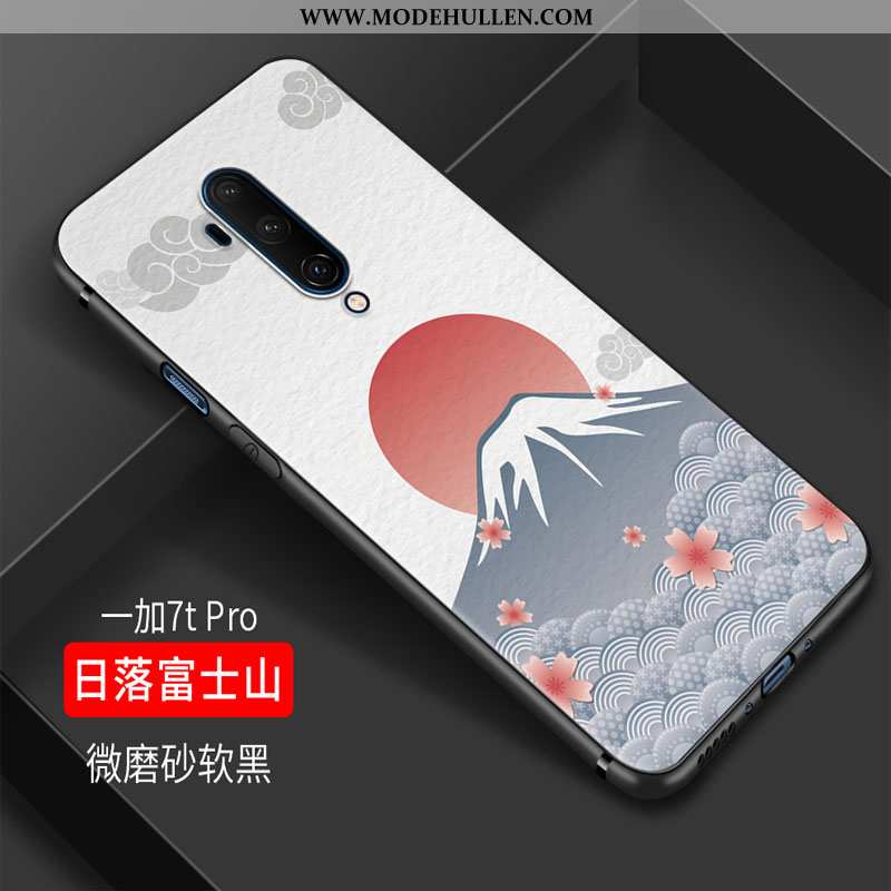 Hülle Oneplus 7t Pro Retro Trend Chinesische Art Einfach Wind Persönlichkeit Mini Schwarz