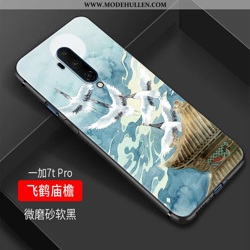 Hülle Oneplus 7t Pro Retro Trend Chinesische Art Einfach Wind Persönlichkeit Mini Schwarz