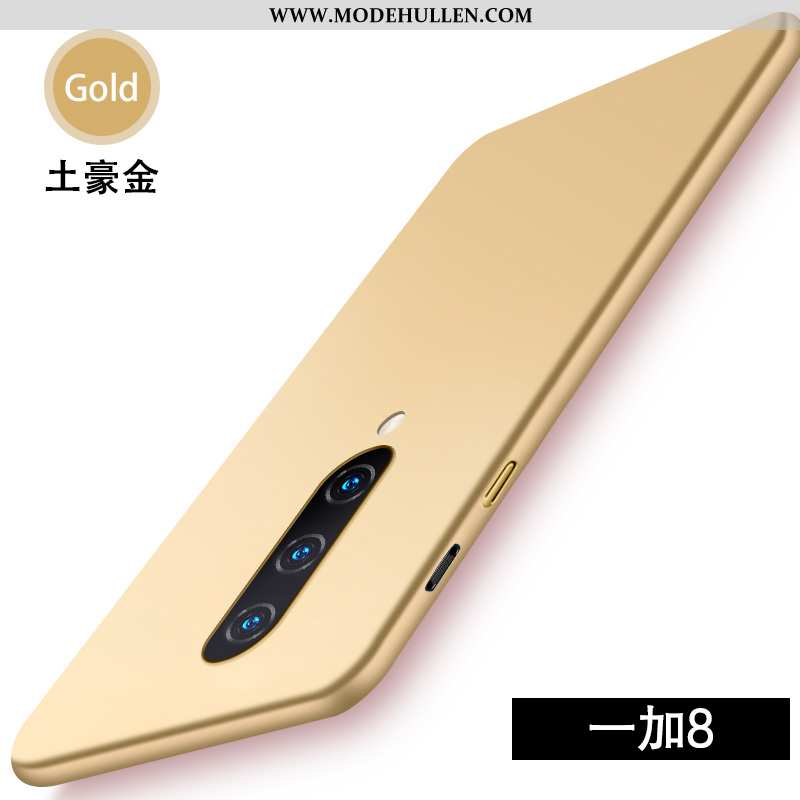 Hülle Oneplus 8 Dünne Schutz Schwer Einfach Case Handy Gold