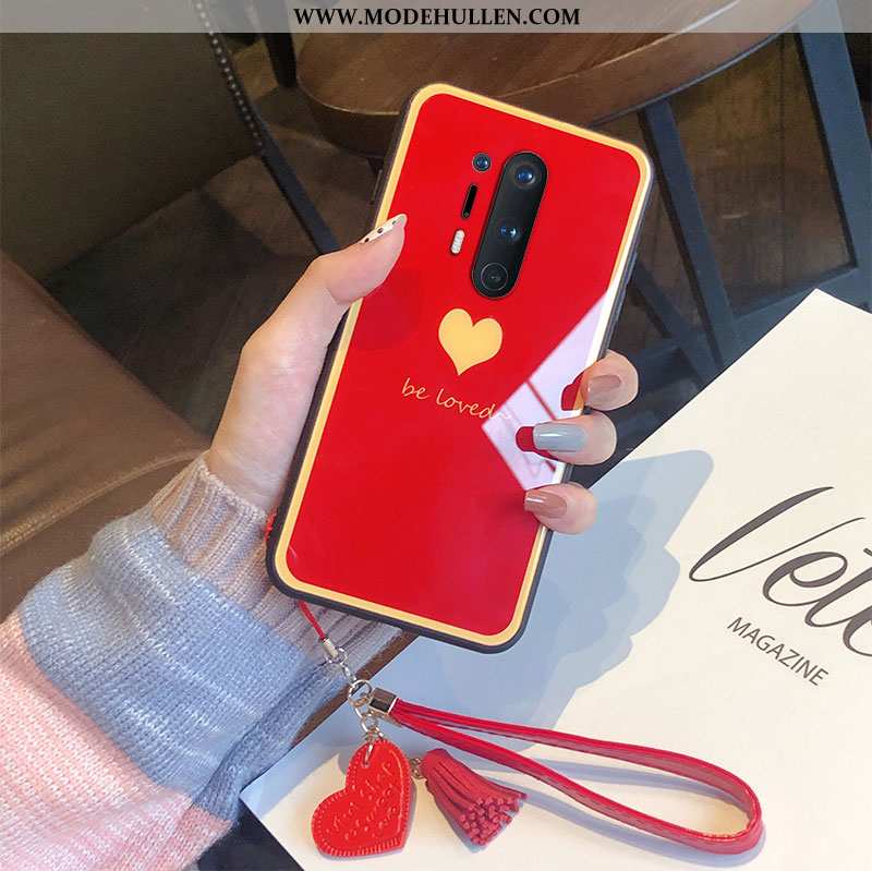 Hülle Oneplus 8 Pro Kreativ Liebe Schutzglasmodepersönlichkeittrendweiche Wind Handy Case Schwarz