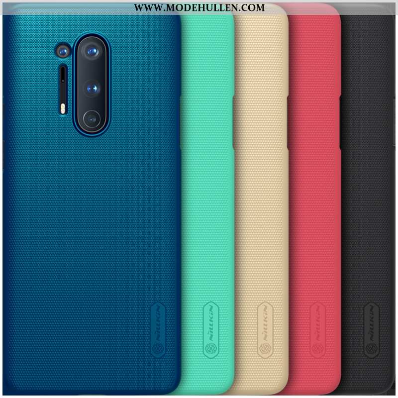 Hülle Oneplus 8 Pro Nubuck Schutz Case Gold Alles Inklusive Schwer Dunkelblau