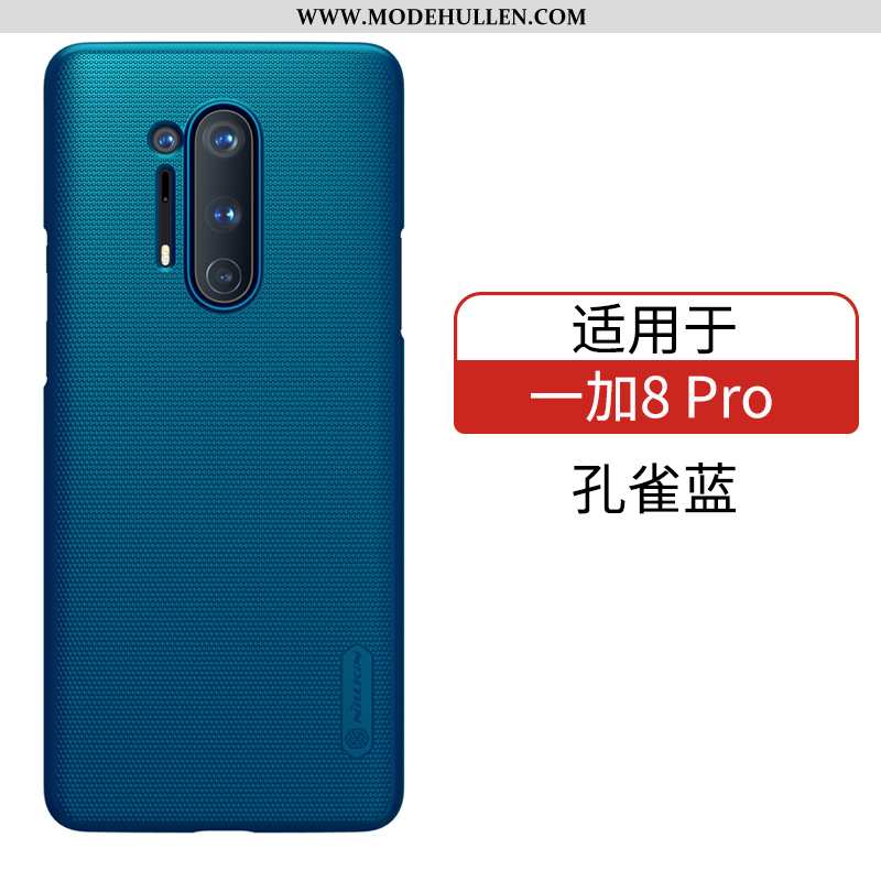 Hülle Oneplus 8 Pro Nubuck Schutz Case Gold Alles Inklusive Schwer Dunkelblau