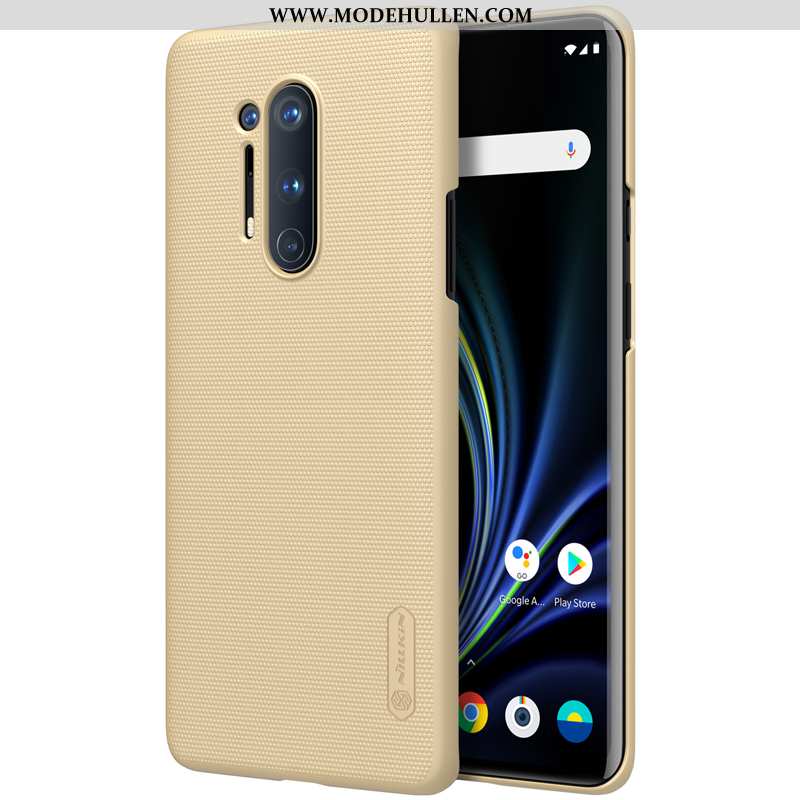 Hülle Oneplus 8 Pro Nubuck Schutz Schwer Alles Inklusive Handy Gold Grün