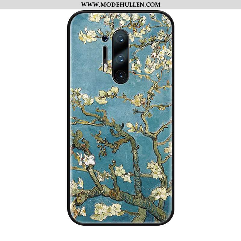 Hülle Oneplus 8 Pro Silikon Schutz Grün Weiß Rose Case