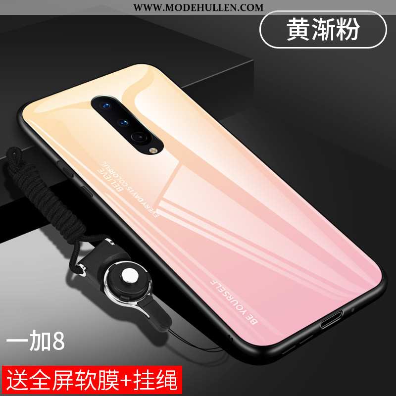 Hülle Oneplus 8 Super Weiche Dünne Handy Case Glas Alles Inklusive Grün