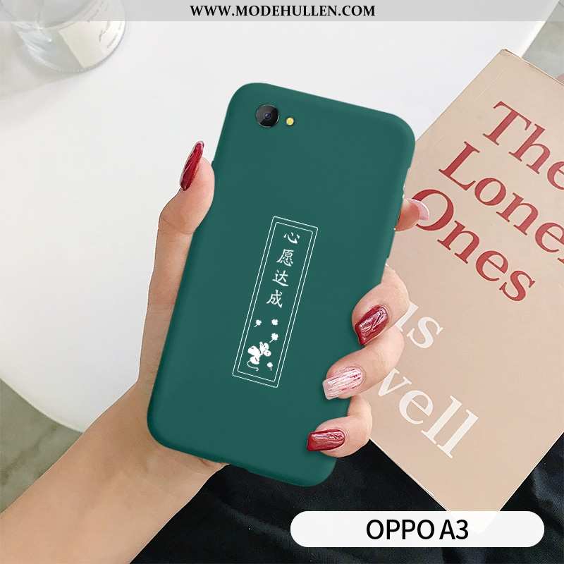 Hülle Oppo A3 Super Weiche Einfach Rot Schutz Silikon Case Rote